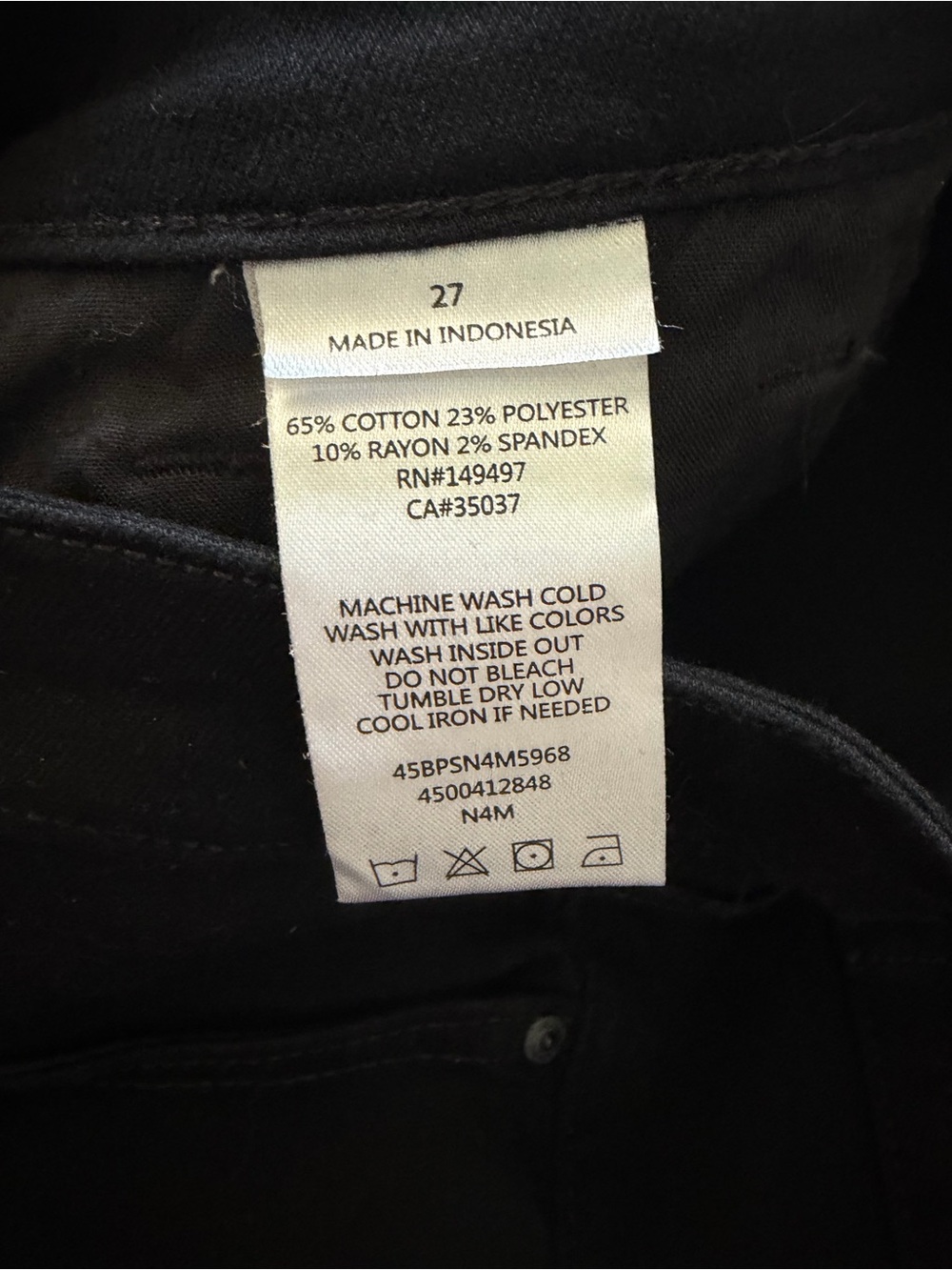 Joe's Jeans Womens Slim Black Stretch Denim - Picture 5 of 5